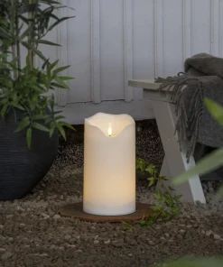 FLAMME GRAND LED-Blockljus 30cm Vit
