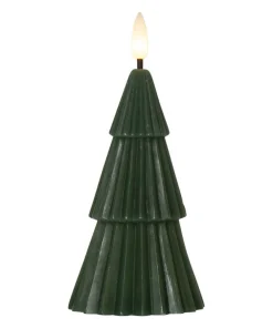 FLAMME GRANY LED-Blockljus15cm Grön
