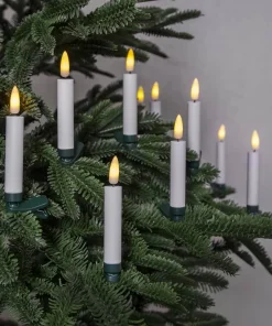 FLAMME Julgransbelysning Trådlös 12cm 10LED Vit