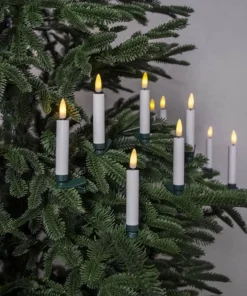 FLAMME Julgransbelysning Trådlös 12cm 10LED Vit