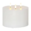 FLAMME LED Blockljus 3L 15cm Vit