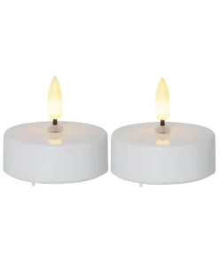 FLAMME LED Värmeljus 2-Pack 5,8cm Vit