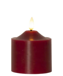 FLAMME LED-Blockljus 9,5cm Röd