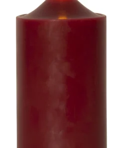 FLAMME LED-Blockljus 17cm Röd