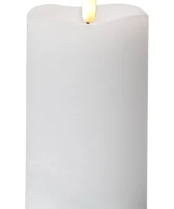 FLAMME LED-Blockljus 14cm Vit