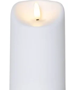 FLAMME LED-Blockljus 13cm Vit