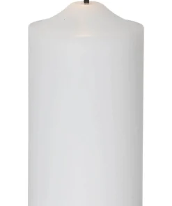 FLAMME LED-Blockljus 17cm Vit Vax