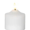 FLAMME LED-Blockljus 9,5cm Vit Vax