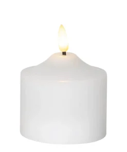 FLAMME LED-Blockljus 9,5cm Vit Vax