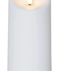 FLAMME LED-Blockljus 15cm Vit