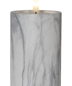 FLAMME MARBLE LED-Blockljus 15cm Grå