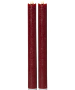 FLAMME 2-Pack LED Antikljus 24,5cm Röd