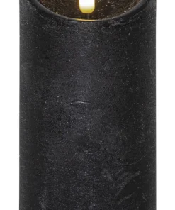 FLAMME RUSTIC LED-Blockljus 15cm Svart