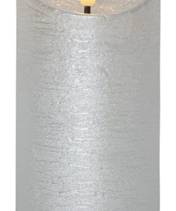 FLAMME RUSTIC LED-Blockljus 15cm Silver