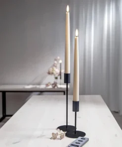 FLAMME SLIM LED-Antikljus 2-pack 28 cm Beige