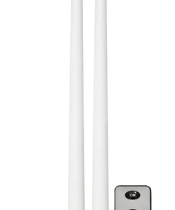FLAMME SLIM LED-Antikljus 2-pack 38cm Vit