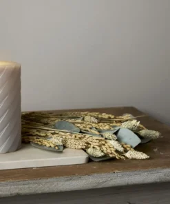 FLAMME SWIRL LED-Blockljus 15cm Grå