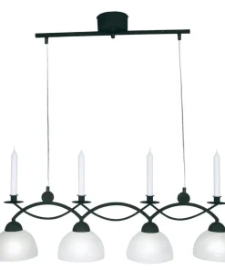 FLORENS Takpendel 89cm Antiksvart/Murano glas