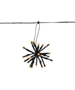 FLOWER CURTAIN Ljusslinga 4m 10LED Extra varmvit/Svart IP44