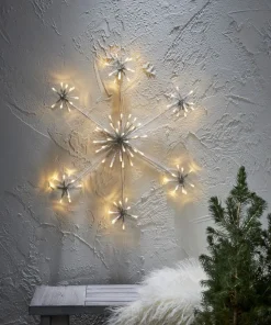 FLOWER SNOWFLAKE Siluett 50cm 90LED Vit