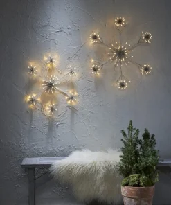 FLOWER SNOWFLAKE Siluett 50cm 90LED Vit