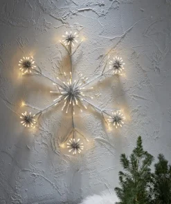 FLOWER SNOWFLAKE Siluett 60cm 144LED Vit