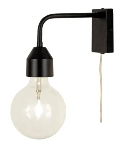 FLYNN Vägglampa 20cm Svart