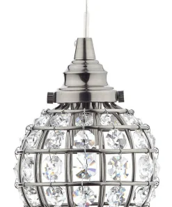 FÖNSTERLAMPA Kristallboll K9 10cm Svart Nickel