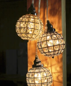 FÖNSTERLAMPA Kristallboll K9 10cm Svart Nickel