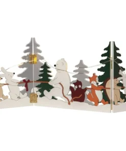 FOREST FRIENDS Bordsdekoration Dragkamp Batteri 48cm Flerfärgad