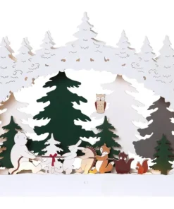 FOREST FRIENDS Ljusstake Dragkamp Batteri 45cm Flerfärgad