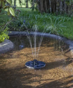 FOUNTAIN Solcellsfontän 16cm Svart