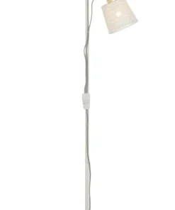 FRAPINO Golvlampa 151cm Vit/Matt Mässing