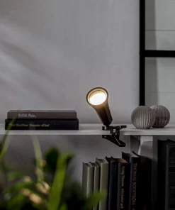 FUNCTIONAL Bord/Vägg/Klämmlampa USB-Laddbar 38cm Svart