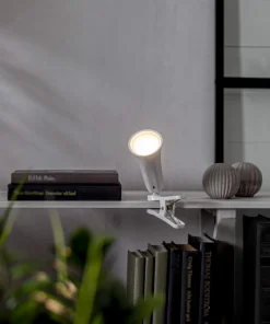 FUNCTIONAL Bord/Vägg/Klämmlampa USB-Laddbar 38cm Vit