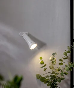 FUNCTIONAL Bord/Vägg/Klämmlampa USB-Laddbar 38cm Vit