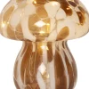 FUNGHI Glasdekoration Batteri 15cm Brun