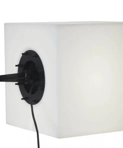 GARDENLIGHT Utedekoration Kub 30,5cm Vit IP65