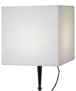GARDENLIGHT Utedekoration Kub 38cm Vit IP65
