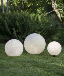 GARDENLIGHT Utedekoration Boll 48cm Grå IP44