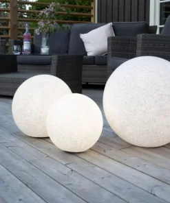 GARDENLIGHT Utedekoration Boll 38cm Grå IP65