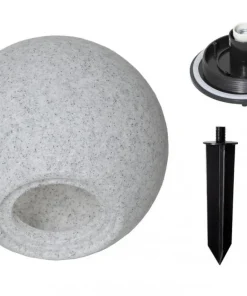 GARDENLIGHT Utedekoration Boll 29cm Grå IP65