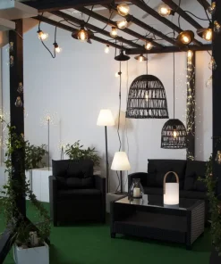 GARDENLIGHT Utedekoration Boll 29cm Grå IP65