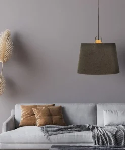 GEILO Taklampa 45cm Grå/Svart/Trä
