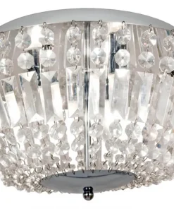 GIOVANNA Plafond Bad 38cm Krom/Klar IP44