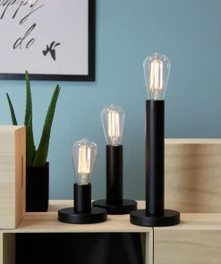GLANS Lampfot E27 17cm Svart