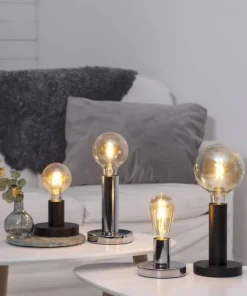 GLANS Lampfot E27 17cm Svart