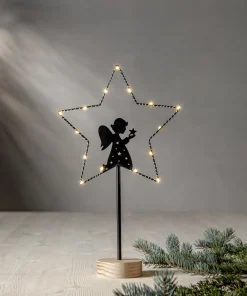 GLIMTA Bordsdekoration Ängel 42cm Svart