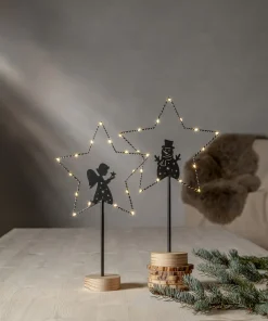 GLIMTA Bordsdekoration Snögubbe 42cm Svart
