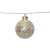 GLITTER Dekorationsslinga 10LED 1,3m Silver
